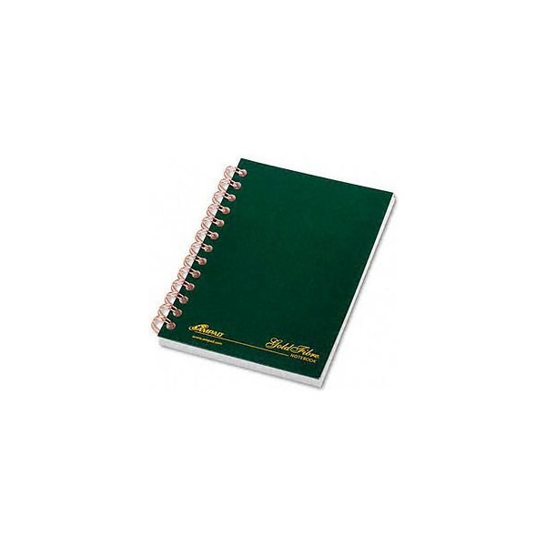 Ampad Corporation Gold Fibre Personal Notebook, College Rule, 5x7, Classic Green, 100 Sheets AMP20801 - main